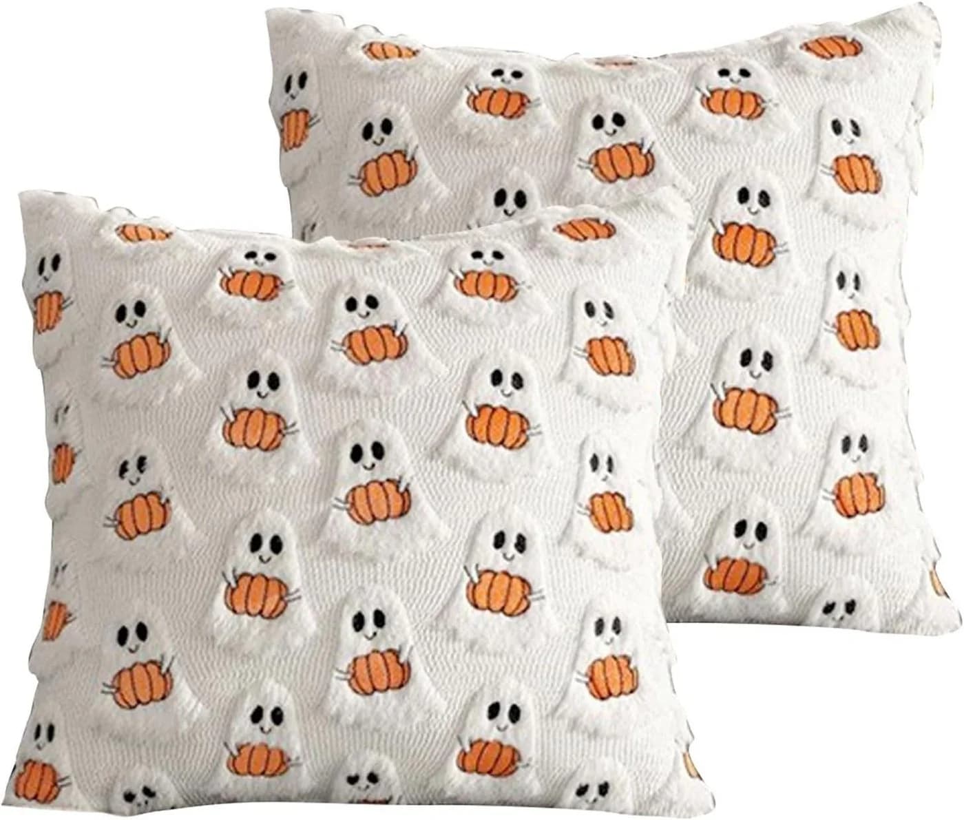 Sorvyzxn Kissenbezug 2 Stück Halloween Geistermotiv Polyester - Bild 2