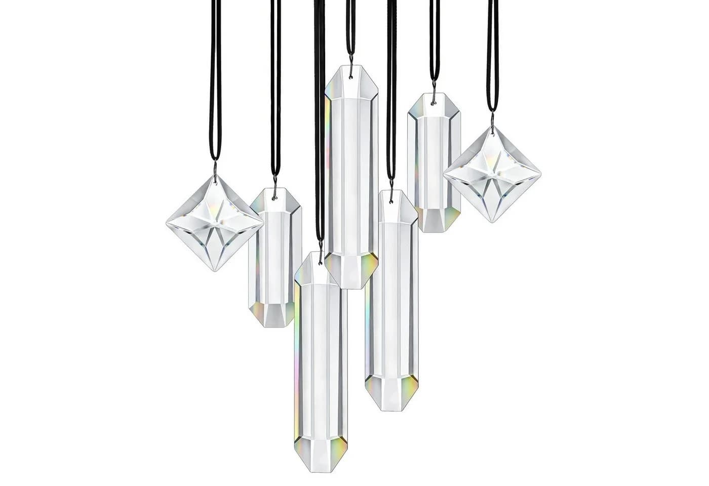Diwzbyn 7-tlg. Kristall Sonnenfänger Set Transparent K9-Glas - Bild 2