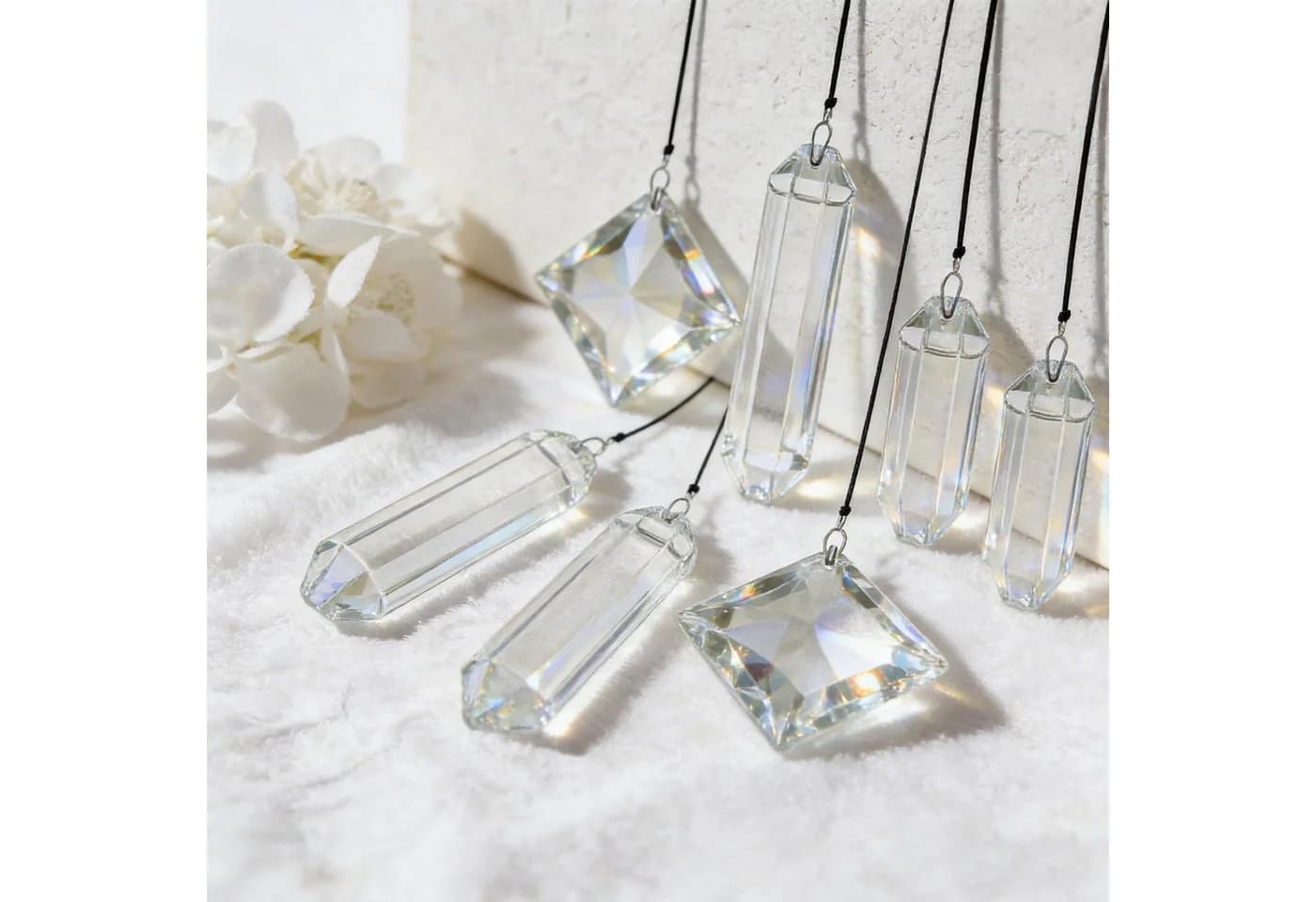 Diwzbyn 7-tlg. Kristall Sonnenfänger Set Transparent K9-Glas - Bild 5