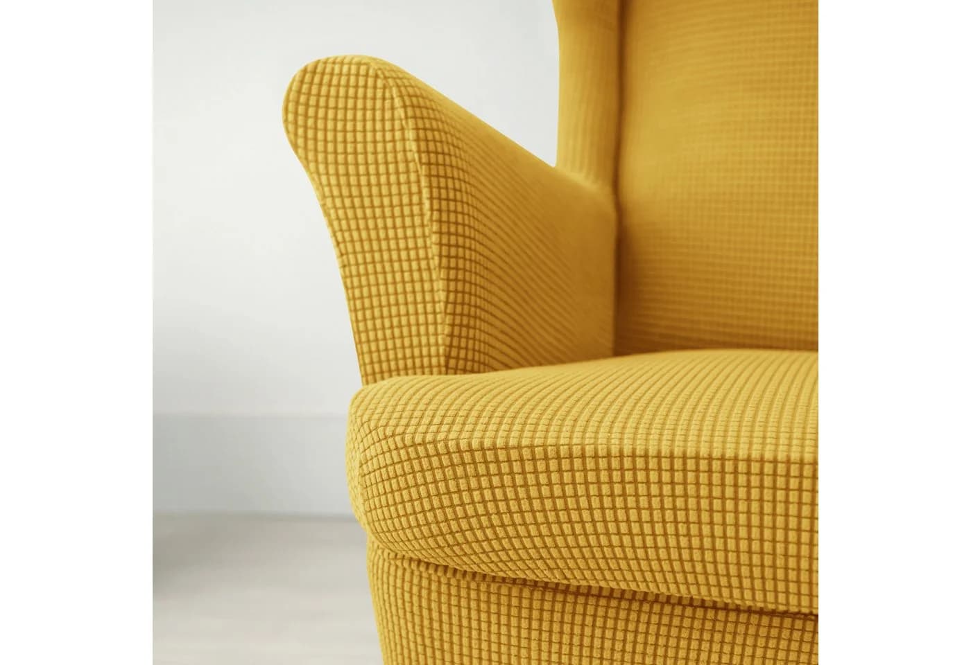 Diwzbyn Sesselhusse 2-Teilig Ohrensessel Überzug Gelb Jacquard - Bild 4