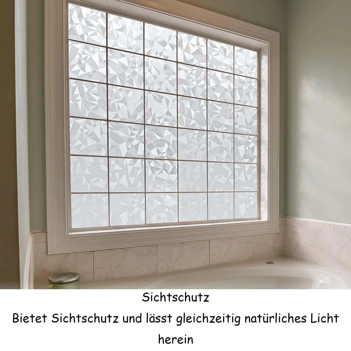 Diwzbyn Sichtschutzfolie Selbsthaftend Milchglasstreifen UV-Schutz - Bild 4