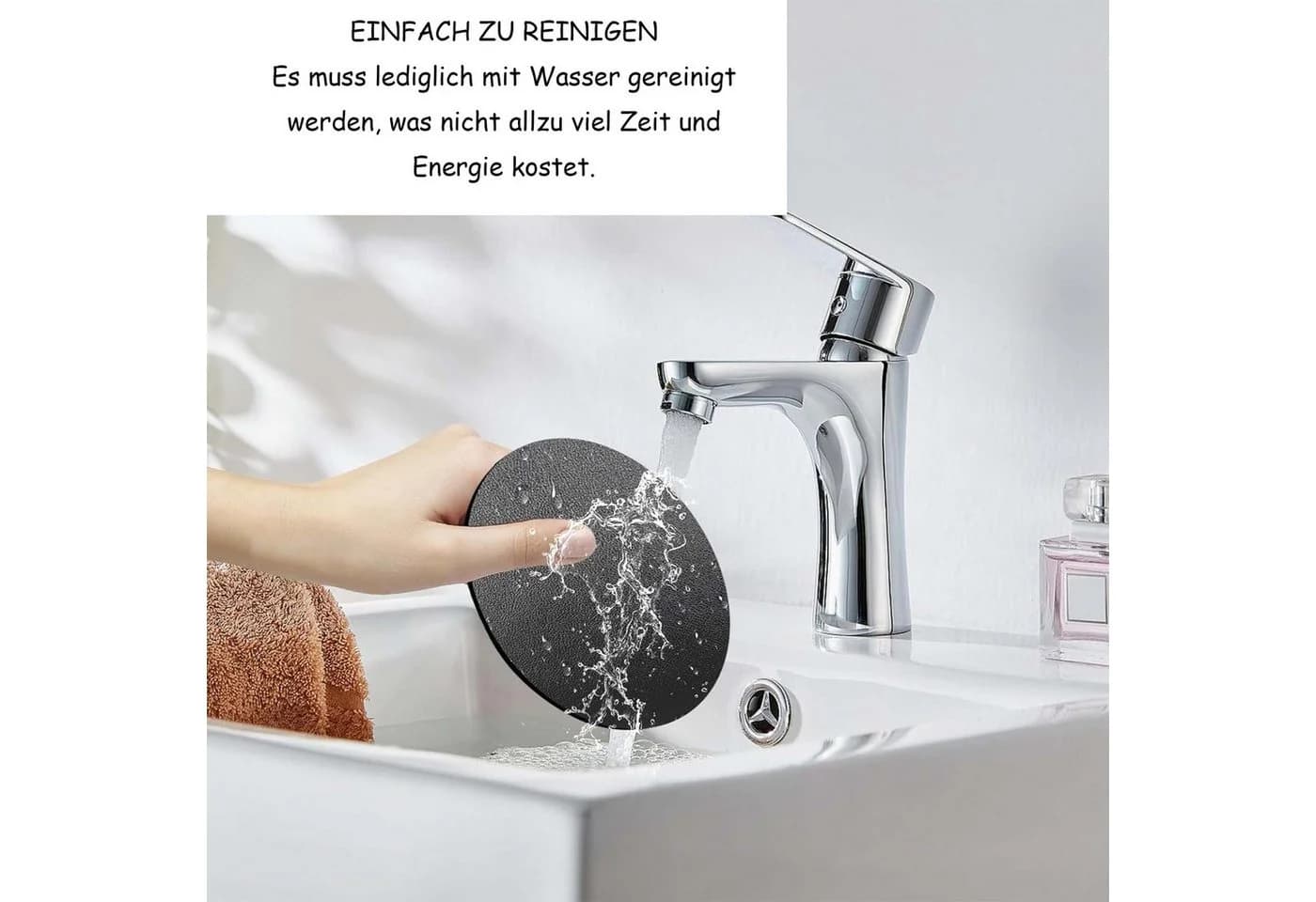 Diwzbyn Getränkeuntersetzer 12er Grau/Schwarz Leder Optik