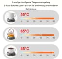 nsihing USB-Heizuntersetzer Schwarz 3 Temperaturstufen Glaskeramik Bild 4
