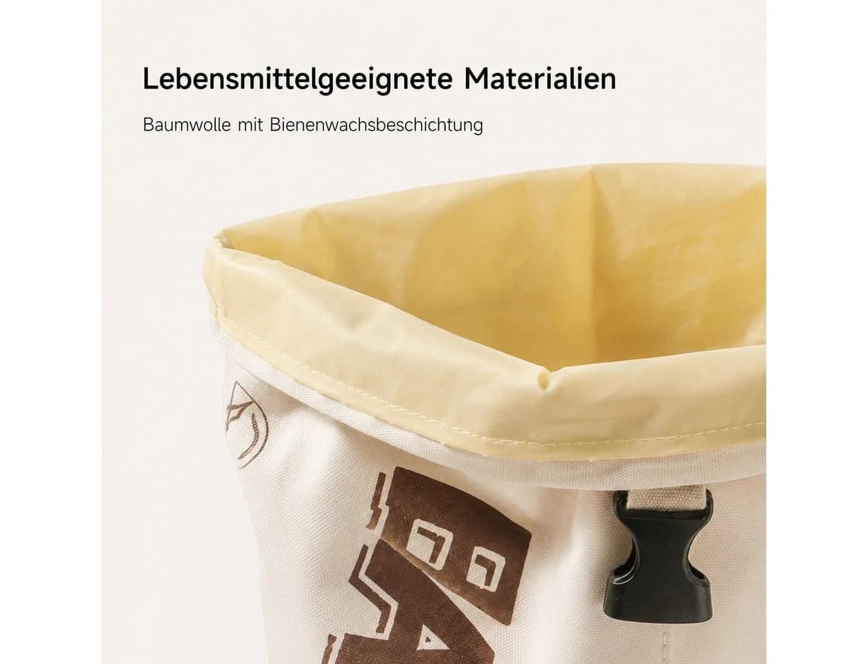 Agger Brottasche 1-tlg. Wiederverwendbar Baumwolle TPU - Bild 5