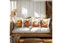 Sorvyzxn Kissenbezug 4er Set Herbst Kürbis Orange 45x45 cm Bild 1