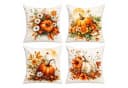 Sorvyzxn Kissenbezug 4er Set Herbst Kürbis Orange 45x45 cm Bild 2