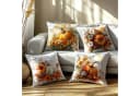 Sorvyzxn Kissenbezug 4er Set Herbst Kürbis Orange 45x45 cm Bild 5