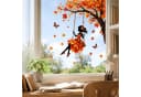 Sorvyzxn Fensterbild Herbstliches Erntemotiv Bunt Statisches PVC Bild 3
