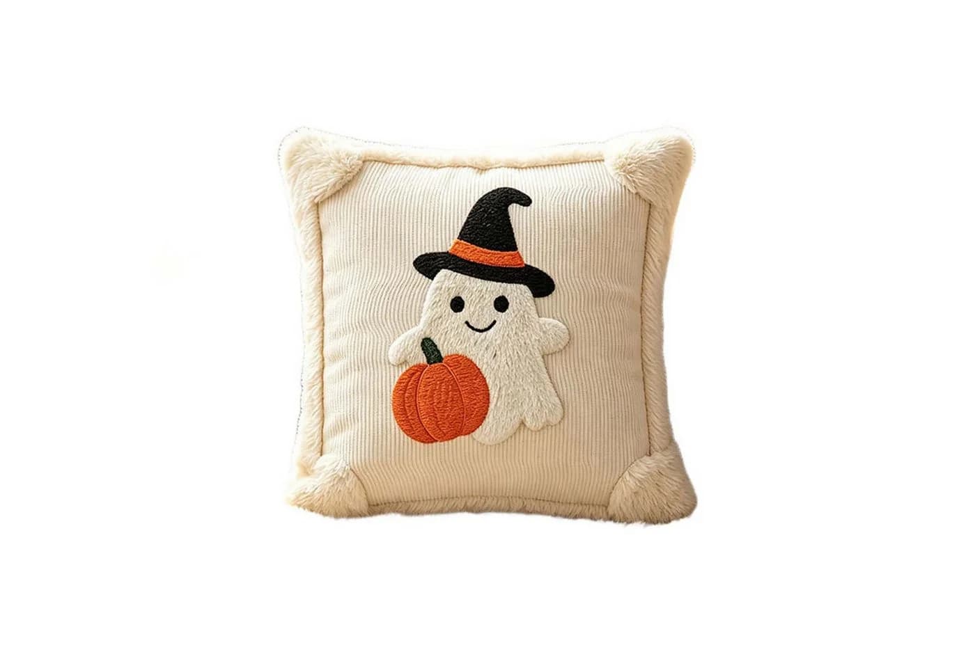 Sorvyzxn Kissenbezug Halloween Kürbis Orange 45x45 cm - Bild 2