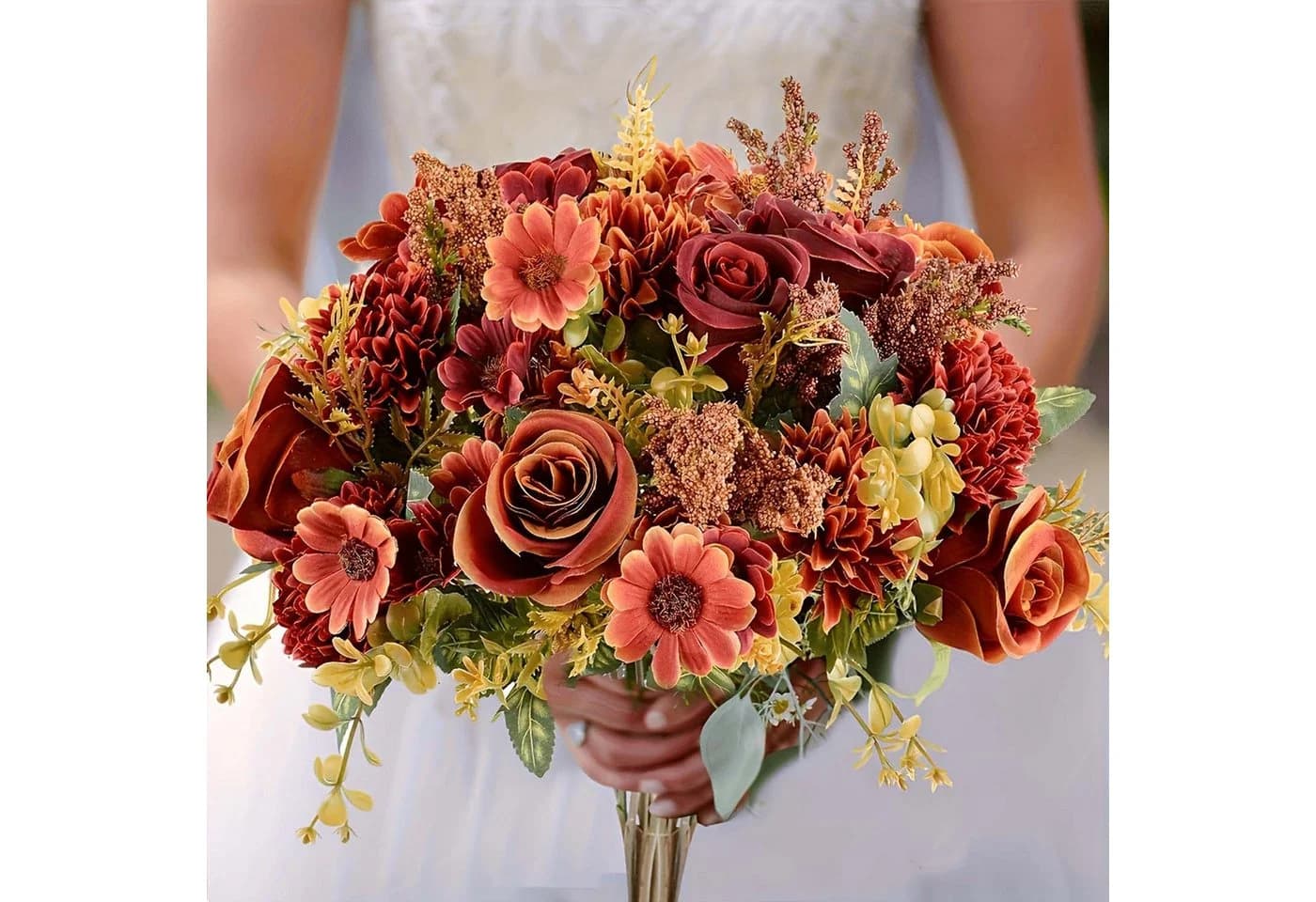 Diwzbyn Kunstblumenstrauß 2er-Set Seide Bunt