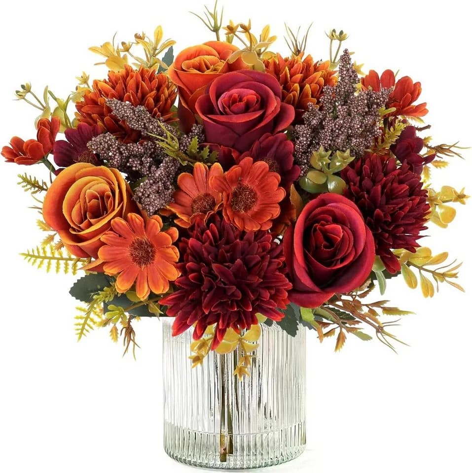 Diwzbyn Kunstblumenstrauß 2er-Set Seide Bunt - Bild 2