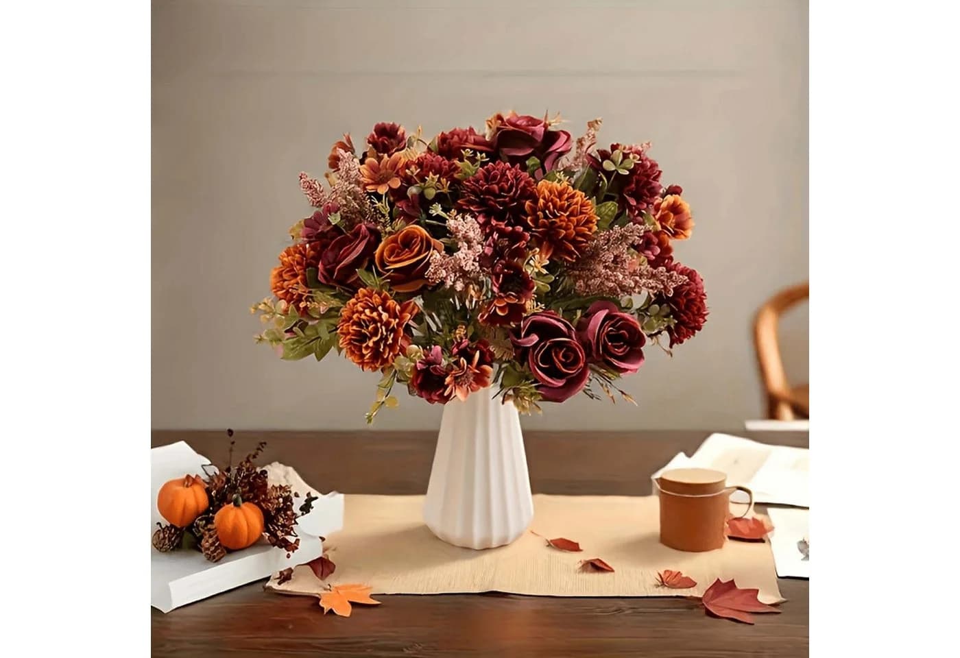 Diwzbyn Kunstblumenstrauß 2er-Set Seide Bunt - Bild 5