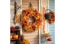 Sorvyzxn Dekokranz Herbst Orange-Rot 45 cm Bild 1