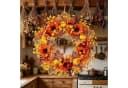 Sorvyzxn Dekokranz Herbst Orange-Rot 45 cm Bild 5