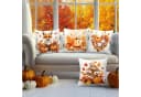 Zyronn Kissenbezug 4er-Set Herbst Kürbis Motiv Polyester Bild 3