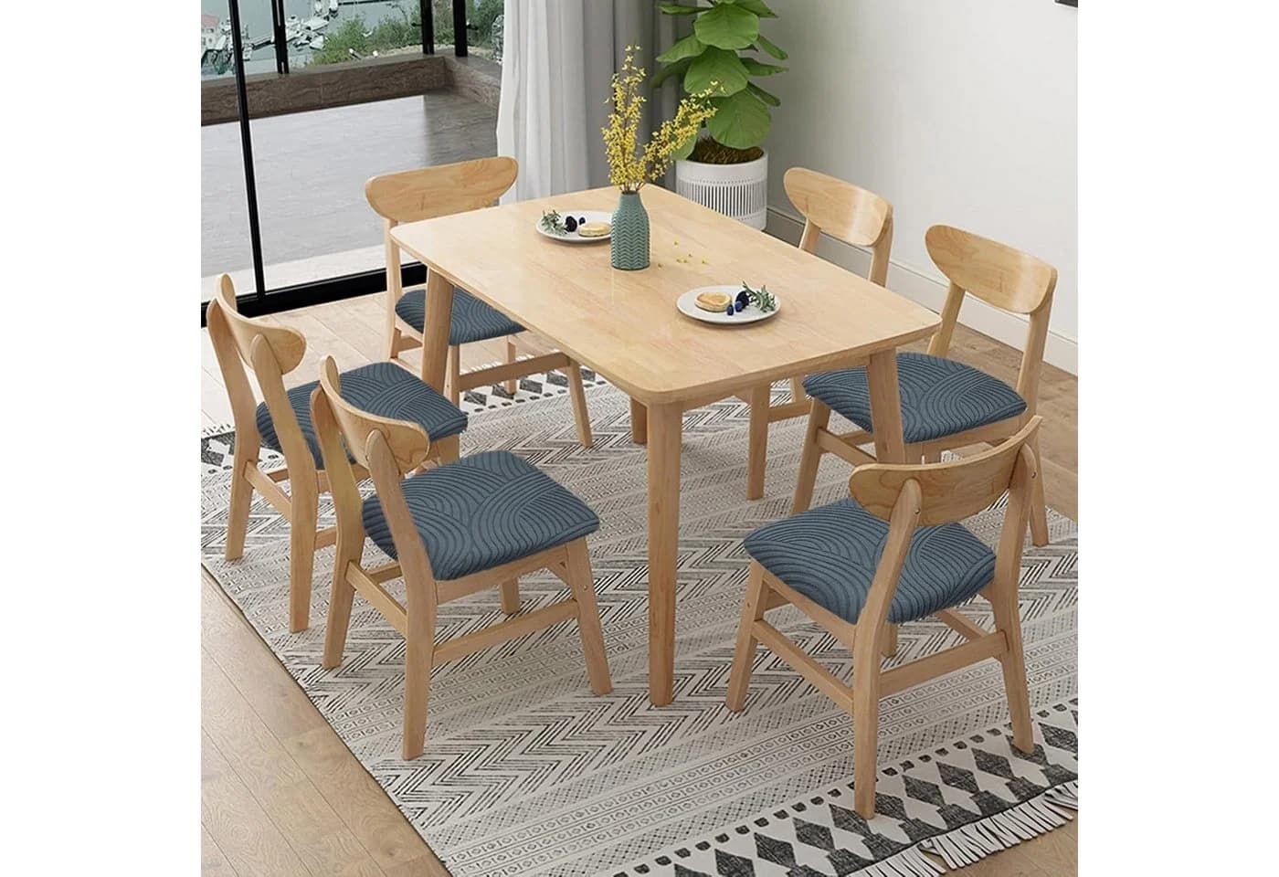 Diwzbyn Stuhlhusse 4 Stück Beige Wasserdicht - Bild 3