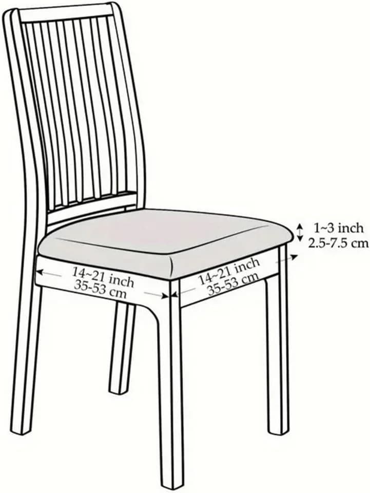 Diwzbyn Stuhlhusse 4 Stück Beige Wasserdicht - Bild 5