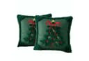 Sorvyzxn Kissenbezug 2er-Set 3D-Jacquard Weihnachtsbaum Grün Bild 2