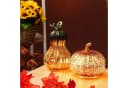 nsihing LED-Kürbis Dekofigur Glas Set 2-teilig Warmweiß Bild 4