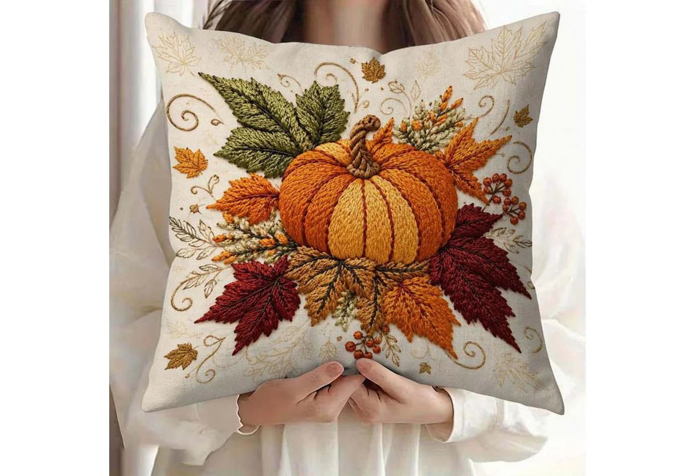 Sorvyzxn Kissenhüllen 2er-Set Halloween-Design 45x45 cm - Bild 4