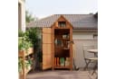 HOMAVO Gerätehaus Gartenschrank aus Tannenholz mit 3 Böden Bild 2
