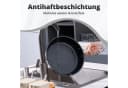 SUNCOK Pfannen-Set Induktion Edelstahl 18/10 Antihaftbeschichtung Silber Bild 4