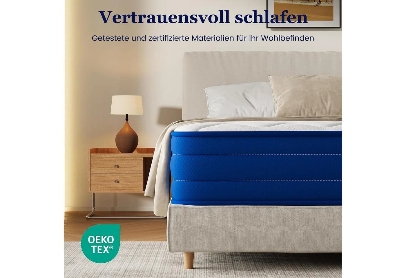 HOMAVO Taschenfederkernmatratze 7-Zonen mit Topper H3
