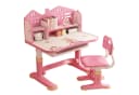 Rutaqian Kinderschreibtisch mit Stuhl Rosa Höhenverstellbar Bild 2