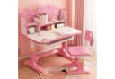 Rutaqian Kinderschreibtisch mit Stuhl Rosa Höhenverstellbar Bild 5