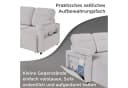 HOMAVO Ecksofa L-Form Hellgrau mit Schlaffunktion und Stauraum Bild 4