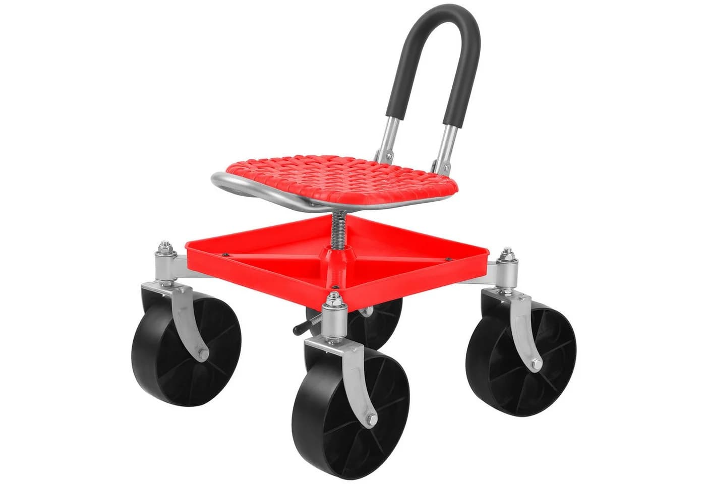 Rutaqian Rollsitz Fahrbarer Gartensitz mit Stauraum, Höhenverstellbar 51-61cm - Bild 2