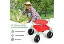 Rutaqian Rollsitz Fahrbarer Gartensitz mit Stauraum, Höhenverstellbar 51-61cm Bild 4
