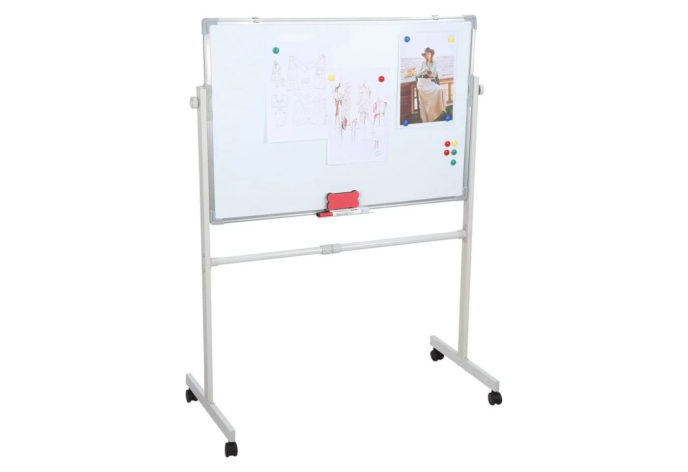 Rutaqian Mobiles Whiteboard Höhenverstellbar Weiß mit Rollen - Bild 2