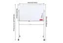 Rutaqian Mobiles Whiteboard Höhenverstellbar Weiß mit Rollen Bild 3