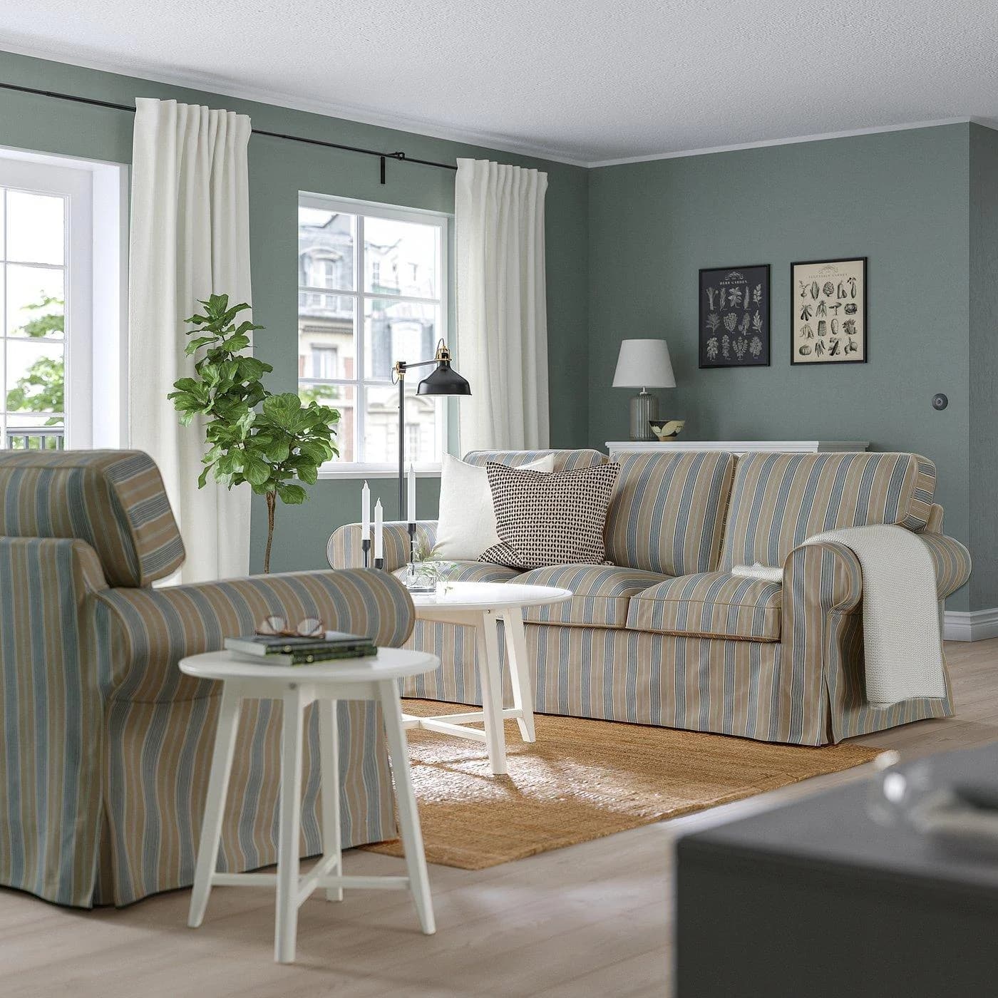 IKEA EKTORP 3er-Sofa Beige Bunt