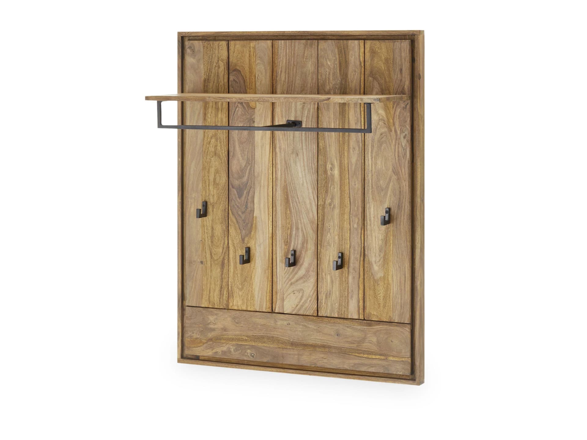 Garderobenpaneel vito AMELY Honigbraun Sheesham-Holz