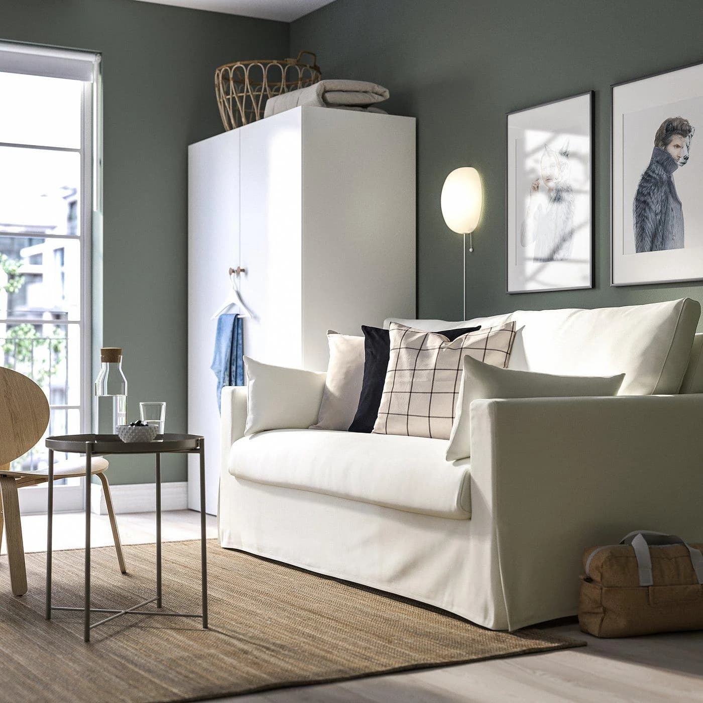 IKEA HYLTARP 2er-Bettsofa Weiß