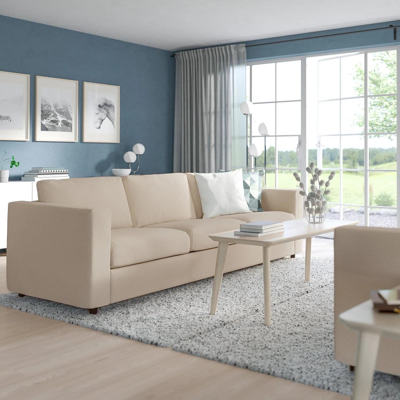 IKEA VIMLE 3er-Bettsofa Beige Schlafsofa