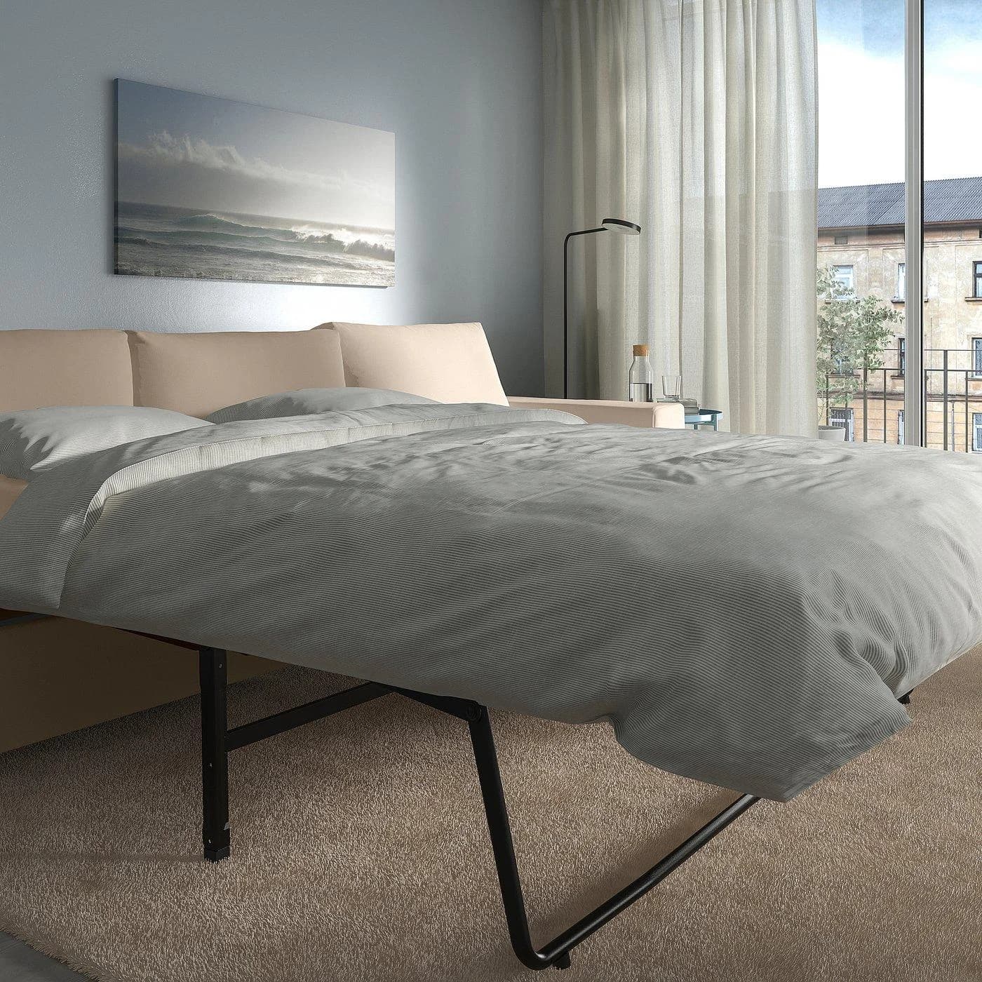 IKEA VIMLE 3er-Bettsofa mit Récamiere Beige