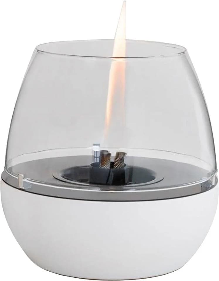 Tenderflame Tischfeuer Tulpe 18 Weiß Rauch- und Rußfrei