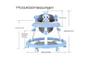 Rutaqian Kinderfahrzeug Lauflernhilfe Blau Faltbar 7 Stufen Höhenverstellung Bild 1