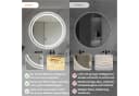 Rutaqian LED Badspiegel 60cm Rund mit Antibeschlag & Touchsensor Bild 4
