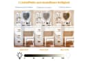 Rutaqian Schminktisch mit LED Herzspiegel, 4 Schubladen & Hocker Bild 4