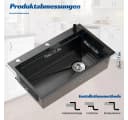 Rutaqian Einbauspüle Edelstahl 75cm mit Nano-Beschichtung & Workstation Bild 1