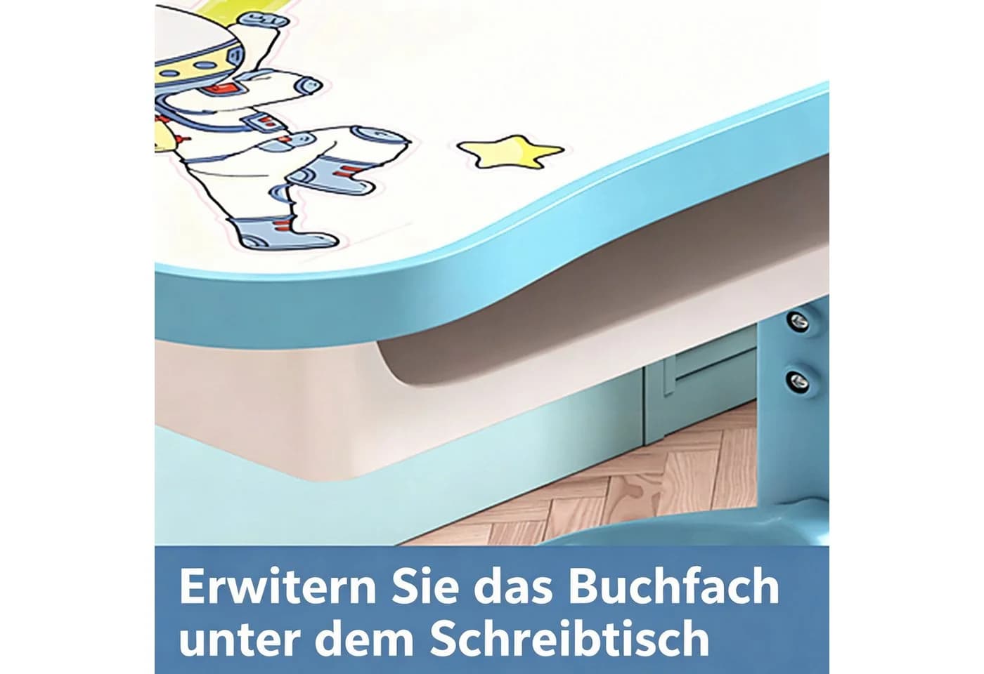 Rutaqian Kinderschreibtisch höhenverstellbar mit Stuhl und Schublade - Bild 5