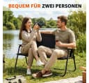 Rutaqian Gartenlounge-Bank Klappbar 2-Sitzer Schwarz Bild 5