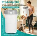 Rutaqian Windeleimer 13L Grau mit 360° Drehgriff und Geruchsverschluss Bild 1