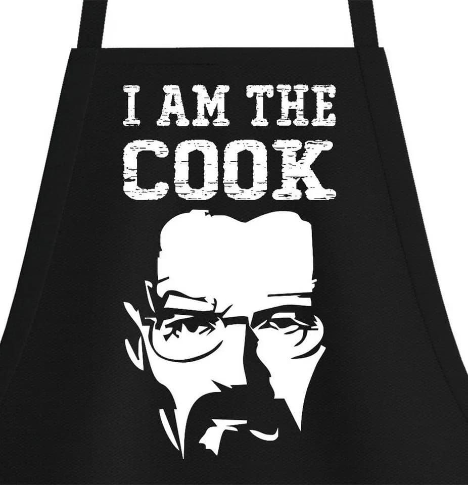 Youth Designz Grillschürze I AM THE COOK Schwarz Lustiger Spruch - Bild 2