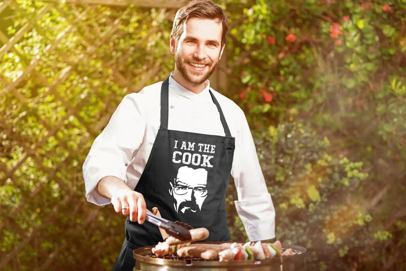 Youth Designz Grillschürze I AM THE COOK Schwarz Lustiger Spruch - Bild 5