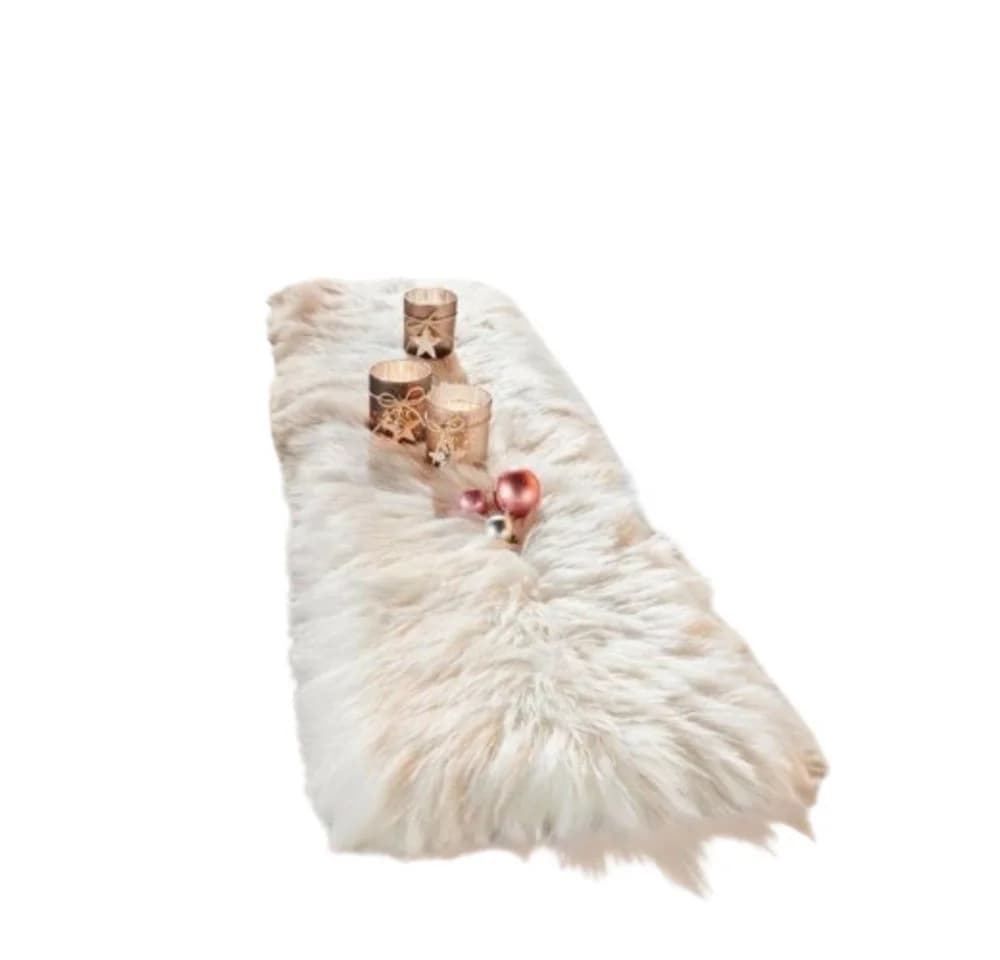 Home-trends24.de Tischläufer Kunstfell Weiß Winterlandschaft - Bild 2